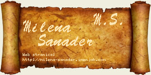 Milena Sanader vizit kartica